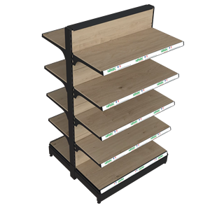 Étagères de supermarché noires de luxe haut de gamme, finition mate, présentoir en métal pour les magasins de spiritueux et de vins haut de gamme - Product Image 1