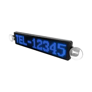 LED Car Window Display Sign Board USB 5V Car Mini Slim Scrolling LED Mobile Phone Number Car LED Display Programmable Sign