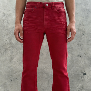 <span class=keywords><strong>Jeans</strong></span> da <span class=keywords><strong>Uomo</strong></span> Salati Personalizzati Rossi, Vestibilità Regolare, Vita Media, Stile High-Street in Denim Vintage Lavato - Product Image 2