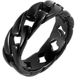 Hipster – bague unisexe en chaîne cubaine tricolore pour femme et homme, bijou cadeau de Compilation Hip Hop, nouvel arrivage <span class=keywords><strong>2023</strong></span> - Product Image 4