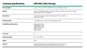 Hewlett-Packard Enterprise Storage <strong>Array</strong> HPE R0Q79A HPE MSA 2062 <strong>Disk</strong> <strong>Array</strong> 3.84 TB Rack Storage Server - Product Image 3