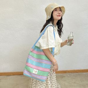 Sweet Girl Cotton <b>Nylon</b> Shopping <b>Tote</b> <b>Bag</b> Beautiful Custom Logo Large Capacity Folding Recycle Shopping <b>Bags</b> Wholesale - Product Image 2