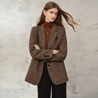 Manteau en laine sur mesure de haute qualité pour femme, coupe ajustée, idéal pour le bureau, tenue professionnelle, décontractée ou habillée