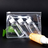 Sac de rangement en TPU transparent personnalisé, sac debout, sac de voyage en TPU, pochettes en plastique portables pour le rangement et l'organisation