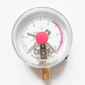 shock proof glycerine Magnetic aid electric contact pressure gauge pressure controller YNXC100-10MPA