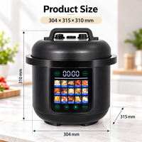 Cuisinière électrique intelligente multifonctionnelle ODM 6L 1000W avec 15 préréglages, contrôle tactile et minuterie de temporisation