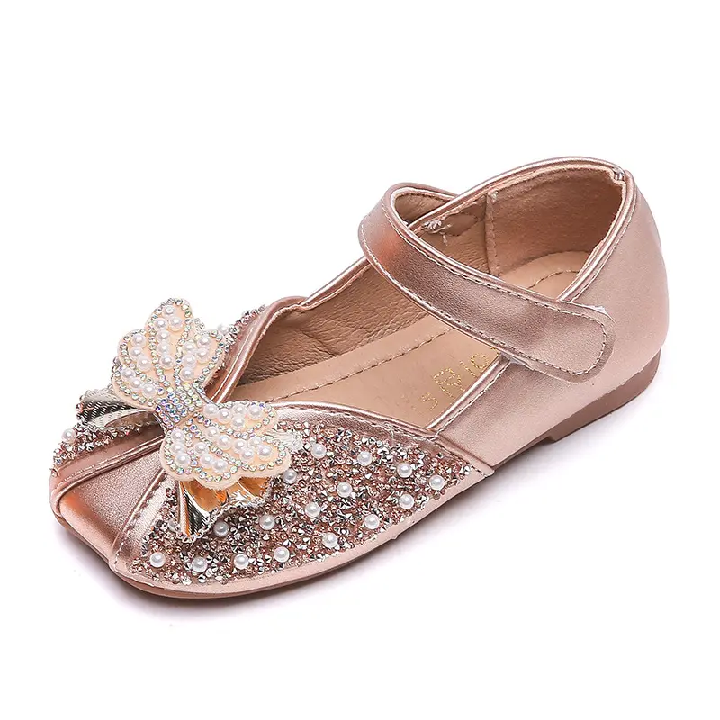 Low Heel Little Female Kids Party Wedding Princess Mary Jane Size 21 to 35 Toddler Flower Girls Dress Shoes