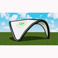 Tente publicitaire gonflable en forme de V, personnalisée en usine, imperméable, résistante aux UV, ignifuge, stand promotionnel, tente en PVC