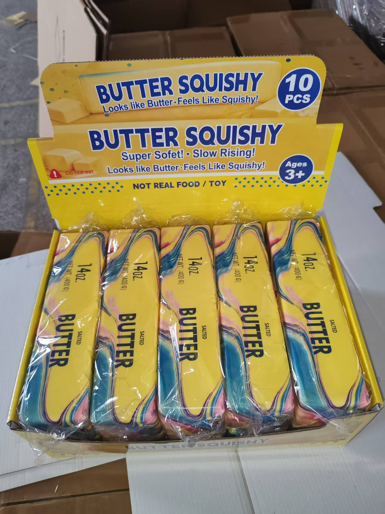 Large Flow Pattern Corner Blue Butter Stick [24CM] Display Box