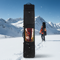 Nouvelles planches de ski simples et doubles avec sangles rétractables, conception étanche, compartiments séparés pour articles mouillés/secs, grande capacité, en nylon à roulettes
