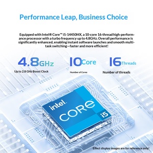Ordinateur de bureau 5 couleurs Fish 14e génération Intel Core i5-14450HX, 16 Go de RAM, SSD 512 Go, écran 23,8 pouces, Wi-Fi, pour le bureau, la maison, le jeu et la conception - Product Image 3