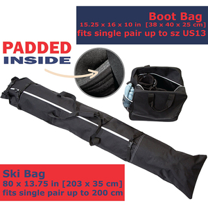 Bolsa de Esquí Acolchada Resistente, Personalizada, Ligera, con Compartimento Grande, Porta Botas de Esquí, Estuche de Transporte Duradero para Deportes de Invierno - Product Image 2
