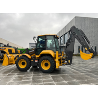 Mesin Konstruksi Populer 4WD Compact XC8-S3580 Backhoe Loader untuk Pekerjaan Kota