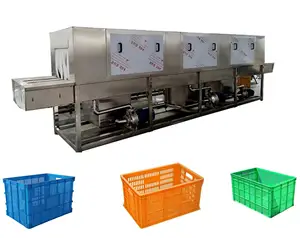 Commercial High Pressure Plastic Pallet Box Cleaning Equipment Bread Crate Washing Machine For Slaughterhouse