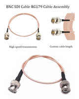 Câble coaxial mâle-mâle 75 ohms 3G-SDI avec connecteur BNC Q9 4K HD pour CCTV