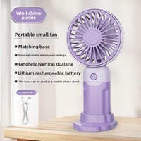 Ventilateur portable sans pales pliable en ABS, rechargeable par USB, créatif et promotionnel, idéal pour l'extérieur et les voyages - Modèle 2026