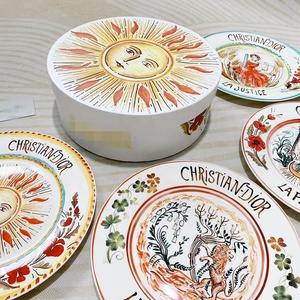 Juego de Platos de Cerámica de Lujo con Diseño de Sol y Luna, 4 Piezas, para Hogar, Bodas, Café, Cocina, Restaurantes, Caja de Regalo - Product Image 3