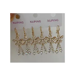 yiwu xuping Hot sale Charms White Big Pearl Drop Earrings for Women Elegant Party Wedding Fine Jewelry Birthday Gift earring