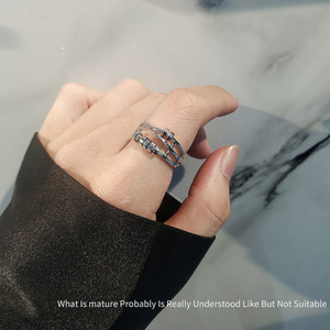 Anti Stress Anxiety Silver Ball <b>Rings</b> 925 Women Men <b>Spinner</b> Fidget <b>Rings</b> Vintage Gold Couple Anillos Jewelry Free Shipping Gift - Product Image 5