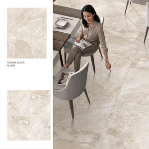 Sify Beige Ivory Glossy Vitrified Porcelain Floor Tiles Luxury Marble Design 32x32 Inch - Product Image 3