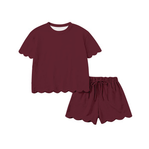 GSPO2319 Conjunto de Ropa para Niña, Diseño de Béisbol con Rayas Azules, Otoño, Venta al Por Mayor, Sin Mangas - Product Image 5