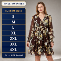Robe Cache-Cœur en Mousseline Florale Personnalisée pour Femme, Col en V, Taille Froncée, Ourlet à Volants – Vente en Gros, Fabricant OEM/ODM, Marque Privée