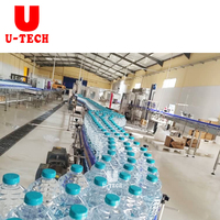 Machine de remplissage et de remplissage d'eau automatique 3 en 1, 2 m, 500ML, pour bouteilles minérale pure, ligne de production de plantes