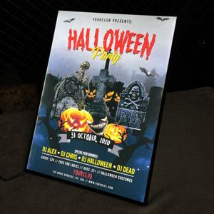 Caja de Luz LED Ultra Delgada para Exhibición de Pósteres en Fiestas de <span class=keywords><strong>Halloween</strong></span>, Letrero Luminoso Retroiluminado para Publicidad en Clubes, Eventos y Bares - Product Image 1