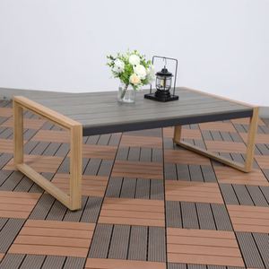 Sofá de Esquina de <span class=keywords><strong>Aluminio</strong></span> para Jardín de Lujo con Diseño de Madera, 5 Piezas con Cojines, Precio - Product Image 6