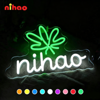 NIHAO Enseigne néon LED flexible personnalisée, enseigne lumineuse en acrylique, texte et forme personnalisés pour bar à cocktails, restaurant, mur