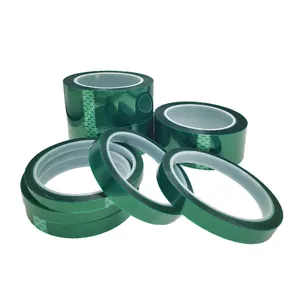 Pet Self Adhesive High Temp Masking Waterproof Tapes Temperature Green Polyester Tape