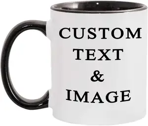 이미지 로고 이름 텍스트 사용자 정의 사진 커피 머그 맞춤형 선물