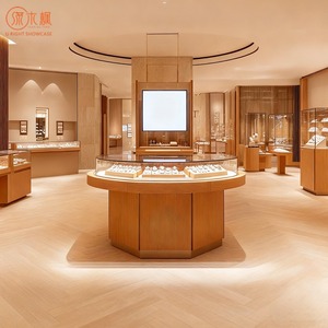 Juego de vitrina de joyería de madera de gama alta personalizada y vitrina curvada, fabricada por fabricantes personalizados - Product Image 4
