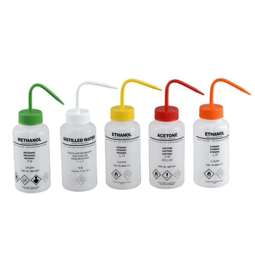 Wash Bottle Colorful Plastic Squeezable 500ml Laboratory Bottle, image size:1000x1000