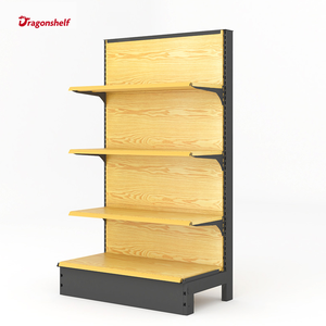 Estanterías de Madera para Mercado, Color y Tamaño Personalizados de Fábrica, Góndola para Minimercado - Product Image 1