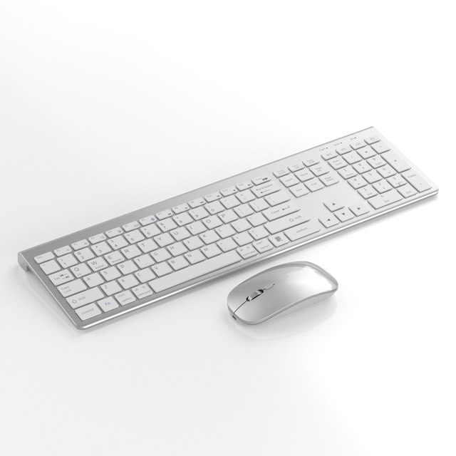 Dualmode Blue-tooth Wireless Keyboard and Mouse Bundle, Portable Mini Keyboard Mouse Kit Supports Mobile Tablet PC Three Devices