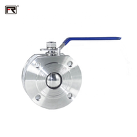 Vanne à boisseau sphérique fixe en acier inoxydable FURUI, type à bride verrouillable, DN10-DN100 PN16, Gasoval, bride TS, SS304/316, commande manuelle, OEM