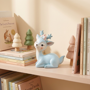 ROOGO <span class=keywords><strong>Accessori</strong></span> da Giardino in Resina Ecologica a Forma di Cervo, Decorazione da Tavolo Modesta per <span class=keywords><strong>Casa</strong></span>, Regalo Creativo - Product Image 5