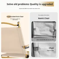 Chaise pliante d'extérieur en tissu Oxford avec dossier solide, ultra-légère, portable, en alliage d'aluminium, pour la plage, le camping, les pique-niques et les loisirs