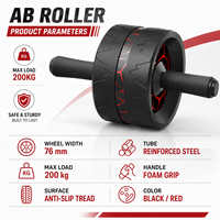 Rouleau Abdominal Léger et Durable pour l'Entraînement de la Force du Core, Équipement de Fitness à Domicile pour Débutants, Tapis de Genouillère