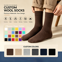 Chaussettes de randonnée chaudes en laine mérinos Juncai pour l'hiver, chaussettes de sport personnalisées avec logo, chaussettes pour hommes, chaussettes épaisses