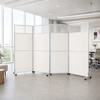 Panneaux acoustiques pliables autoportants, cloisons absorbantes du son pour bureaux commerciaux intérieurs, panneaux de séparation en MDF/Plexiglas Aluminium