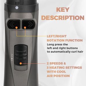 Cepillo de aire caliente 6 en 1 multifuncional para peinar el cabello con iones negativos para alisar y rizar el cabello - Product Image 5