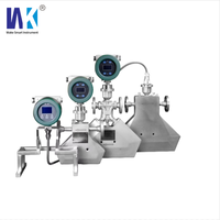 Débitmètre Coriolis en acier inoxydable personnalisable, connexion à bride, haute précision 0,2 %, sortie numérique LCD pour liquides et huiles