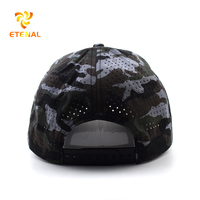 Casquette de baseball en popeline de polyester sportive en gros avec broderie personnalisée, design unisexe réglable, trous découpés au laser
