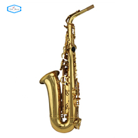 OEM Musical Instrument Popular Grade Classic Structure Gold Lacquer Alto Saxophone