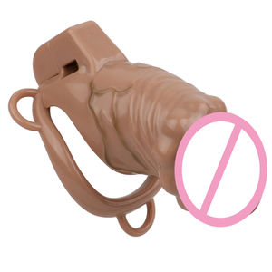 Leichter Sissy-Keuschheitskäfig mit Analplug aus Metall, realistischem Dildokopf, Keuschheitsschloss, Penisring, Sexspielzeug für Männer - Product Image 5