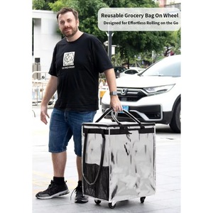 Bolsa de Compras Nueva de Gran Capacidad con Ruedas, Material Impermeable de PP, Logotipo Personalizable, para Compras y Uso en Exteriores - Product Image 5