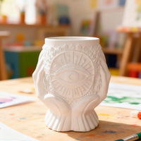 En gros Pots à bougies en gypse motif œil protecteur - Contenants vides en plâtre pour aromathérapie DIY pour la décoration intérieure