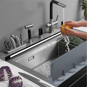 Placa Protectora Contra Salpicaduras de Agua para Fregadero de Cocina, con Fuerte Succión, Placa de Silicona Impermeable, Protector Contra Salpicaduras de Agua - Product Image 2